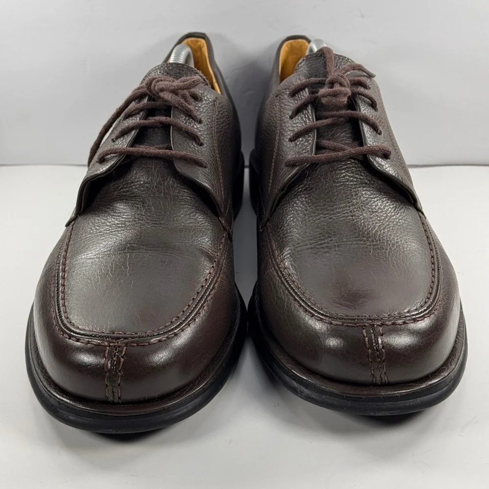 Sandro Moscoloni Vineyard Merlot Brown Pebbled Leather Moc Toe Oxfords Mens 11 D